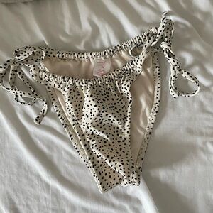 Xhilaration Cream and Black Polka Dot Bikini Bottom